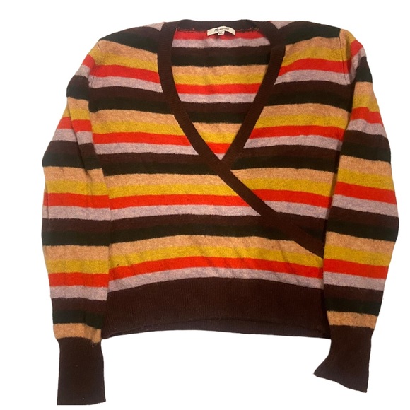 Madewell striped wrap sweater; size M - Picture 2 of 12